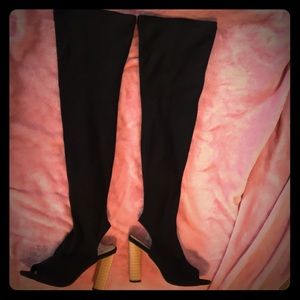 EGO Rivera peep toe over the knee boots